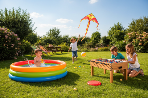 aggiungi una piscina e un calcetto